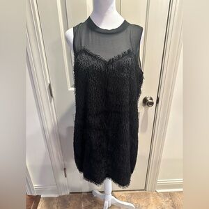 RACHEL Rachel Roy Black Fringe Dress